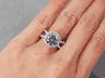 4.02CTW ROUND CUT FANCY DEEP BLUE LAB GROWN DIAMOND RING