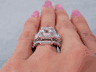 4.06 CTW CUSHION CUT DIAMOND WEDDING RING SET I SI1 (Includes a Matching Wedding Ring) 