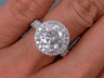 4.07 CTW ROUND BRILLIANT CUT DIAMOND ENGAGEMENT RING D SI3-I1