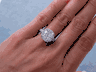 4.16 CTW CUSHION CUT DIAMOND ENGAGEMENT RING