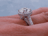 4.16 CTW CUSHION CUT DIAMOND ENGAGEMENT RING