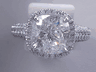 4.16 CTW CUSHION CUT DIAMOND ENGAGEMENT RING