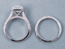 4.18 CTW RADIANT CUT DIAMOND WEDDING RING SET F SI2 (Includes a Matching Wedding Ring) 
