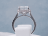 4.21 CTW RADIANT CUT DIAMOND ENGAGEMENT RING D SI2