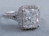 4.21 CTW RADIANT CUT DIAMOND ENGAGEMENT RING D SI2