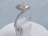 4.22 CTW CUSHION CUT DIAMOND ENGAGEMENT RING CHAMPAGNE SI1