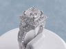 4.30 CTW CUSHION CUT DIAMOND ENGAGEMENT RING H SI2