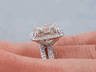 4.37 CTW CUSHION CUT DIAMOND WEDDING RING SET CHAMPAGNE SI1 (Includes a Matching Wedding Ring) 