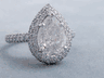 4.38 CTW PEAR SHAPE DIAMOND ENGAGEMENT RING G SI3-I1