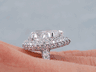 4.38 CTW PEAR SHAPE DIAMOND ENGAGEMENT RING G SI3-I1