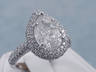 4.38 CTW PEAR SHAPE DIAMOND ENGAGEMENT RING G SI3-I1