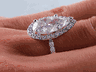 4.40 CTW PEAR SHAPE DIAMOND ENGAGEMENT RING F SI3