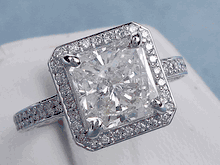 4.41 CTW RADIANT CUT DIAMOND ENGAGEMENT RING