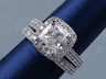 4.43 CTW CUSHION CUT DIAMOND WEDDING RING SET (Includes a Matching Wedding Ring)