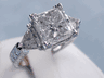 4.43 CTW PRINCESS CUT DIAMOND ENGAGEMENT RING
