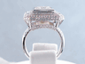 4.44 CTW PRINCESS CUT DIAMOND ENGAGEMENT RING H SI3
