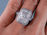 4.50 CTW RADIANT CUT DIAMOND ENGAGEMENT RING E SI2