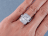 4.50 CTW RADIANT CUT DIAMOND ENGAGEMENT RING E SI2