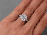 4.50 CTW ROUND CUT LAB GROWN DIAMOND ENGAGEMENT RING E I1