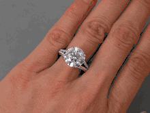 4.53 CTW ROUND CUT LAB GROWN DIAMOND ENGAGEMENT RING D SI2