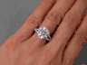 4.53 CTW ROUND CUT LAB GROWN DIAMOND ENGAGEMENT RING D SI2