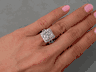 4.56 CTW PRINCESS CUT CLARITY ENHANCED DIAMOND RING G SI2 LOW PRICE 