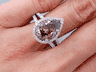 4.66 CTW PEAR SHAPE DIAMOND ENGAGEMENT RING NATURAL CHOCOLATE SI1