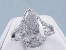 4.84 CTW PEAR SHAPE DIAMOND ENGAGEMENT RING F I1
