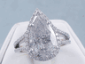 4.84 CTW PEAR SHAPE DIAMOND ENGAGEMENT RING F I1