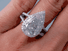 4.84 CTW PEAR SHAPE DIAMOND ENGAGEMENT RING F I1
