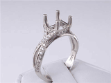 .40 CTW DIAMOND SEMI-SET ENGAGEMENT RING WHITE GOLD
