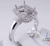 .40 CTW DIAMOND SEMI-SET ENGAGEMENT RING WHITE GOLD