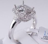 .40 CTW DIAMOND SEMI-SET ENGAGEMENT RING WHITE GOLD