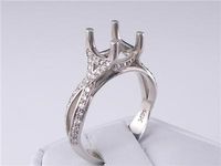 .40 CTW DIAMOND SEMI-SET ENGAGEMENT RING WHITE GOLD