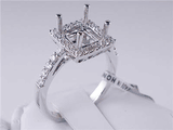 .41 CTW DIAMOND SEMI-SET ENGAGEMENT RING WHITE GOLD