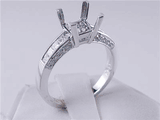 .41 CTW DIAMOND SEMI-SET ENGAGEMENT RING WHITE GOLD