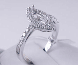 .41 CTW DIAMOND SEMI-SET ENGAGEMENT RING WHITE GOLD