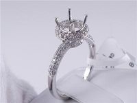 .41 CTW DIAMOND SEMI-SET ENGAGEMENT RING WHITE GOLD