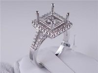 .41 CTW DIAMOND SEMI-SET ENGAGEMENT RING WHITE GOLD