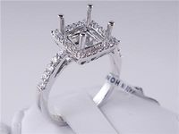.41 CTW DIAMOND SEMI-SET ENGAGEMENT RING WHITE GOLD