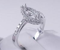 .41 CTW DIAMOND SEMI-SET ENGAGEMENT RING WHITE GOLD