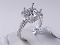 .41 CTW DIAMOND SEMI-SET ENGAGEMENT RING WHITE GOLD