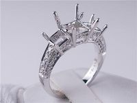 .41 CTW DIAMOND SEMI-SET ENGAGEMENT RING WHITE GOLD