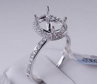 .42 CTW DIAMOND SEMI-SET ENGAGEMENT RING WHITE GOLD