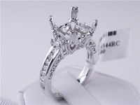 .43 CTW DIAMOND SEMI-SET ENGAGEMENT RING WHITE GOLD