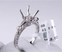 .44 CTW DIAMOND SEMI-SET ENGAGEMENT RING WHITE GOLD