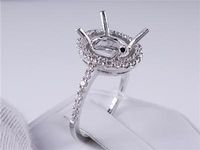 .45 CTW DIAMOND SEMI-SET ENGAGEMENT RING WHITE GOLD