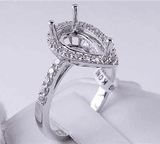 .46 CTW DIAMOND SEMI-SET ENGAGEMENT RING WHITE GOLD