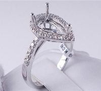 .46 CTW DIAMOND SEMI-SET ENGAGEMENT RING WHITE GOLD