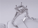 .47 CTW DIAMOND SEMI-SET ENGAGEMENT RING WHITE GOLD